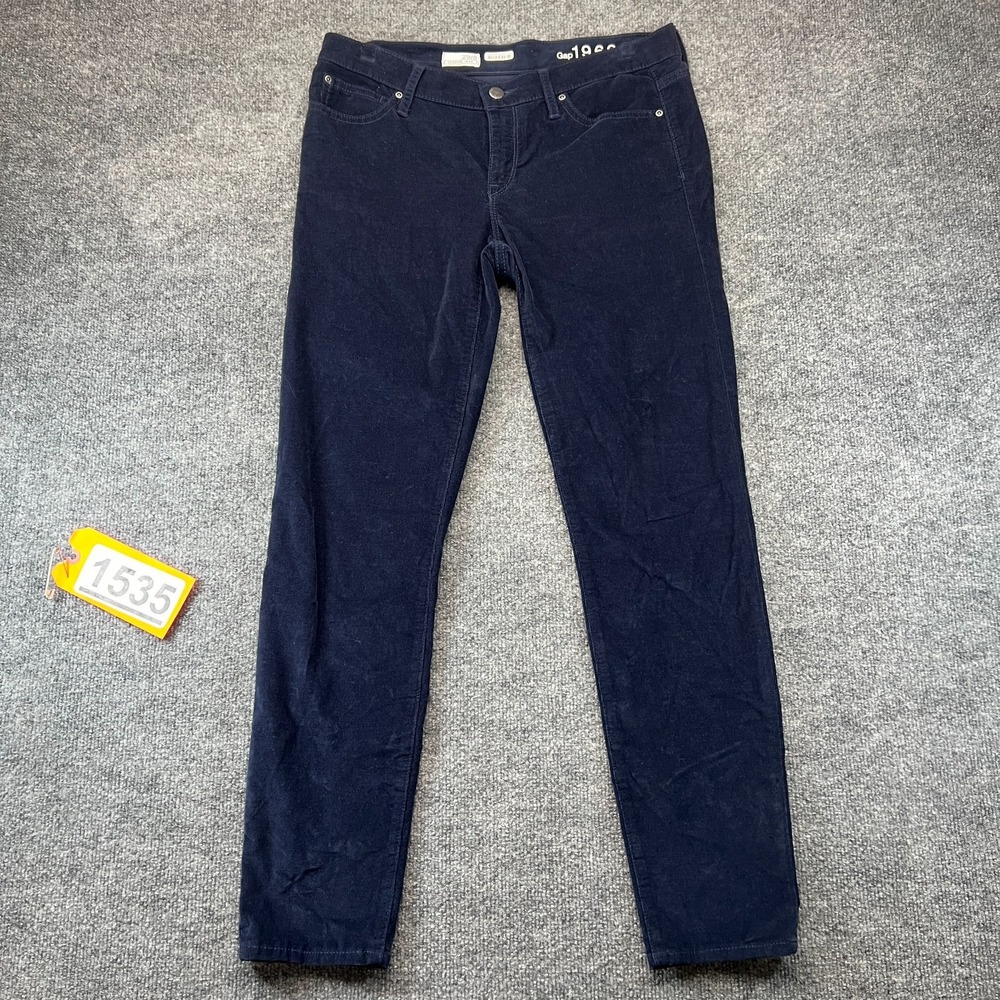 GAP 1969 Legging Jeans Womens 29/8 Blue Corduroy Stretch 5-Pocket Skinny Leg